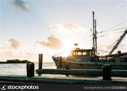 Shrimp boat at Sunrise