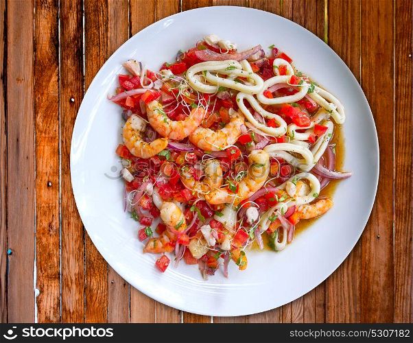 shrimp fish and seafood ceviche from Mexico recipe