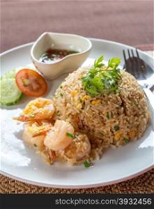 Shrimp fried rice - thai style Food