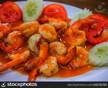 shrimp fried with sweet sauce