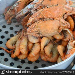 shrimps and crabs