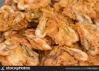 Shrimps streetfood at the Ayeyarwady River in Bagan in Myanmar in Southeastasia.. ASIA MYANMAR BAGAN FOOD SHRIMP