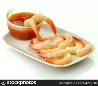 shrimps with cocktail sauce