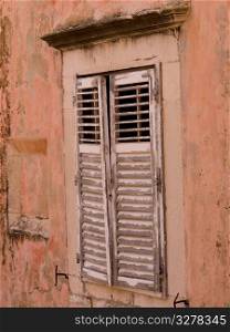 Shutters on exterior window in Dubrovnik
