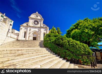 Sibenik st. James UNESCO cathedral view, Dalmatia, Croatia