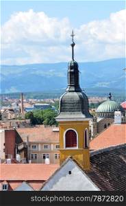 Sibiu city Romania Catholic Church second tower architecture
