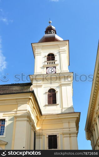 Sibiu city Romania Catholic Church tower architecture