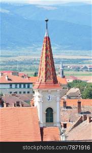 Sibiu city Romania Reformed Church tower architecture