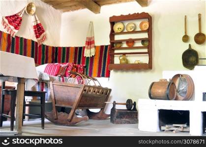 sibiu romania ethnic museum wood house indoors