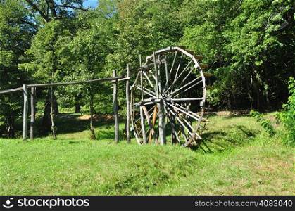 sibiu romania ethno museum wood water mill wheel