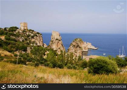 Sicilian coasts at the height of scopello tonnara