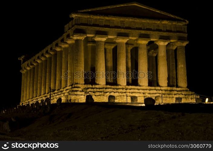 Sicily archaeological site of agrigento main temple
