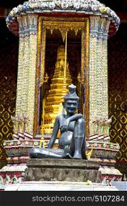 siddharta in the temple bangkok asia thailand abstract cross step wat palaces