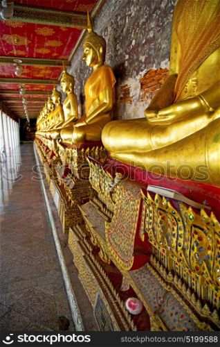 siddharta in the temple bangkok asia thailand abstract cross step wat palaces