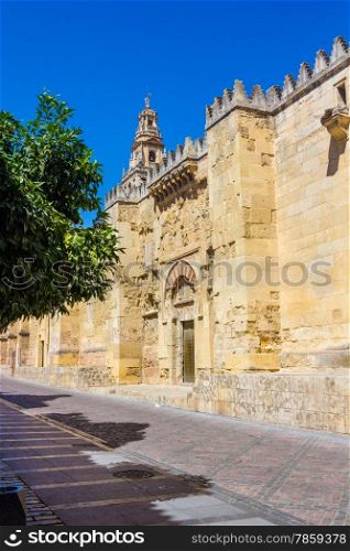 side facade of the Great Mosque of Cordoba, Spain