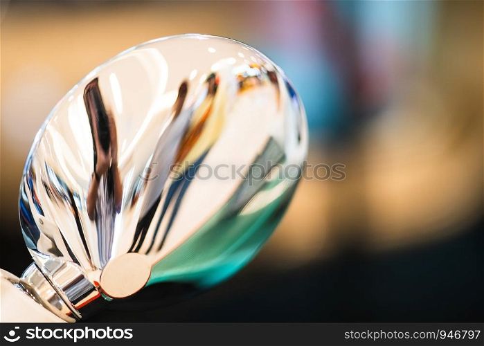 side mirror of motorcycle with chrome, Motorcycle Rear View Mirror close up