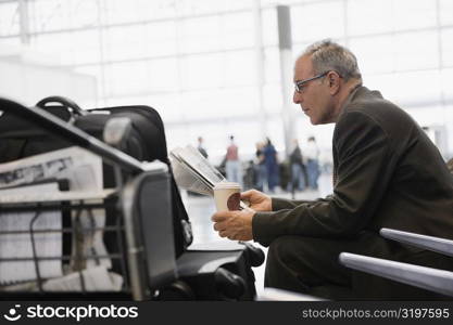 Side profile of a businessman