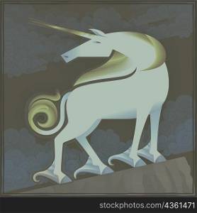Side profile of a unicorn