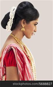 Side profile of Bengali woman