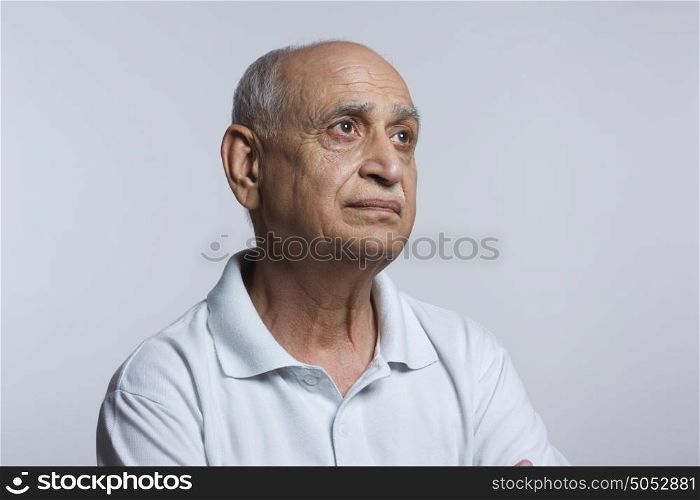 Side profile of old man