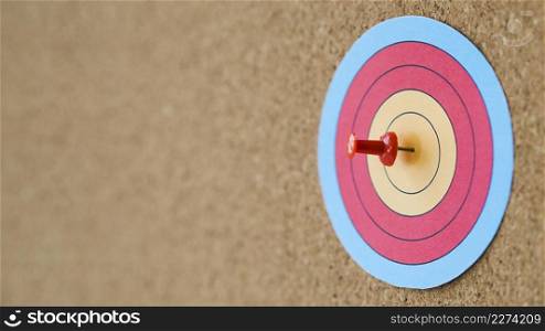side view colorful target with pin bull s eye. Resolution and high quality beautiful photo. side view colorful target with pin bull s eye. High quality beautiful photo concept