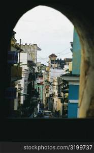 Side view of a densely populated city, San Juan, Puerto Rico