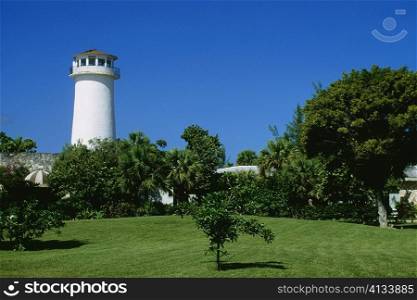 Side view of a lighthouse at Lucayan Beach Resort, Freeport, Grand Bahamas, Bahamas