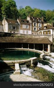 Side view of Roman baths, Tonnerre, France