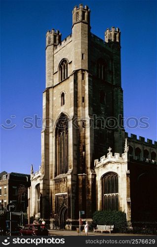 Side view of St Mary the Great in Cambridge, England