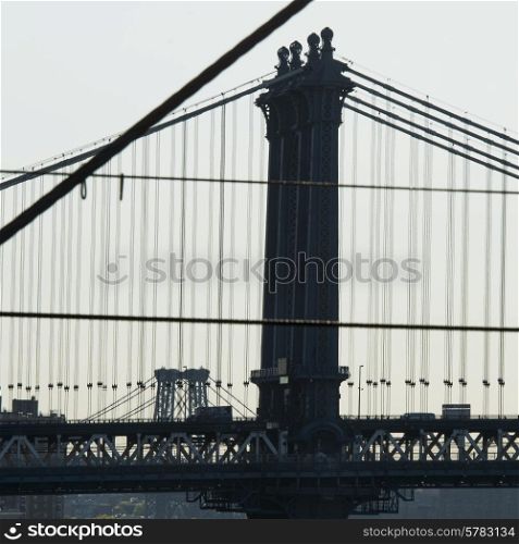 Side view of the Manhattan Bridge, Lower Manhattan, New York City, New York State, USA
