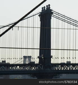 Side view of the Manhattan Bridge, Lower Manhattan, New York City, New York State, USA
