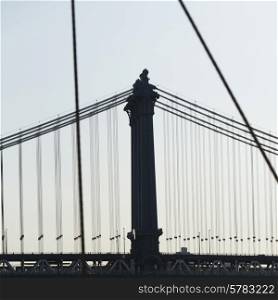 Side view of the Manhattan Bridge, Manhattan, New York City, New York State, USA