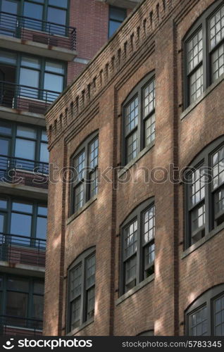 Side wall of a brick building, Brooklyn, New York City, New York State, USA