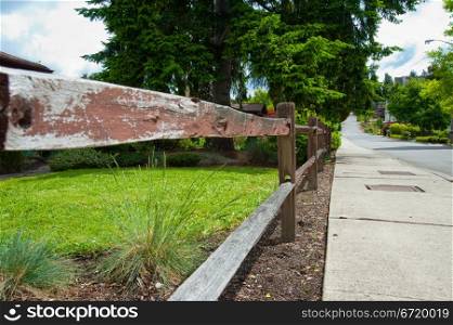 Sidewalk and fence, Kirkland WA