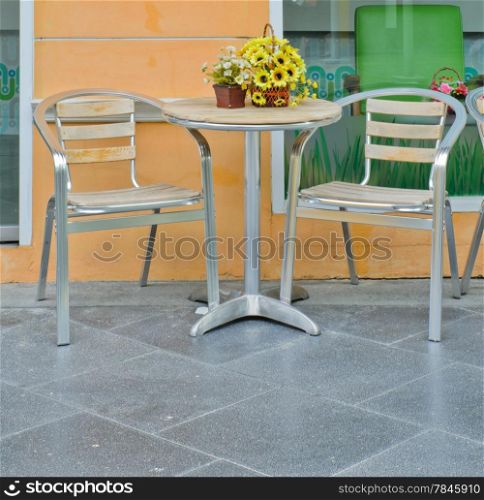 Sidewalk table and chairs