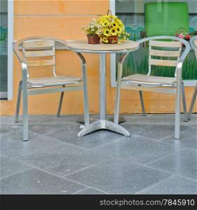 Sidewalk table and chairs