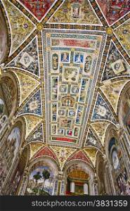 Siena Cathedral Piccolomini Library housing precious frescoes