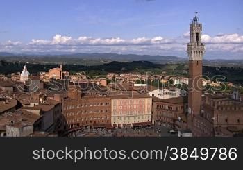 Siena, Toskana, Torre del Mangia, Zeitraffer