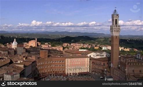 Siena, Toskana, Torre del Mangia, Zeitraffer