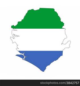 sierra leone country flag map shape national symbol
