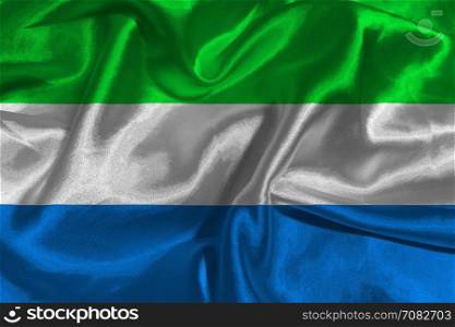 Sierra Leone flag ,Sierra Leone national flag 3D illustration symbol