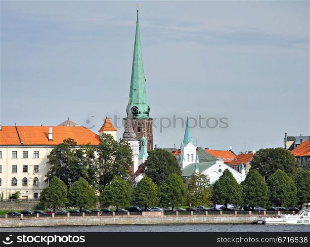Sight of Old Riga with St.Jacob`s church