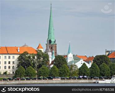 Sight of Old Riga with St.Jacob`s church