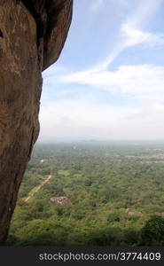 Sigiriya rock and forest in Sri Lanka