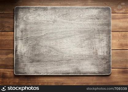 sign board at wooden plank background texture surface