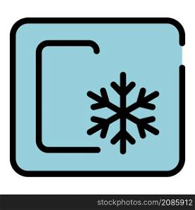 Sign celsius snowflake icon. Outline sign celsius snowflake vector icon color flat isolated. Sign celsius snowflake icon color outline vector
