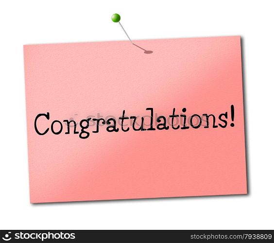 Sign Congratulations Indicating Celebrate Accomplish And Accomplishment