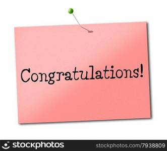 Sign Congratulations Indicating Celebrate Accomplish And Accomplishment