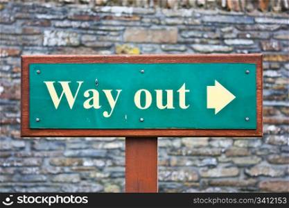 Sign of Way Out, useful for concepts