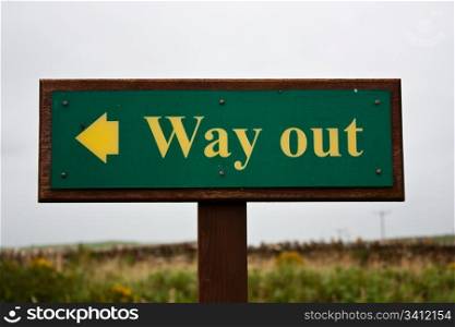 Sign of Way Out, useful for concepts